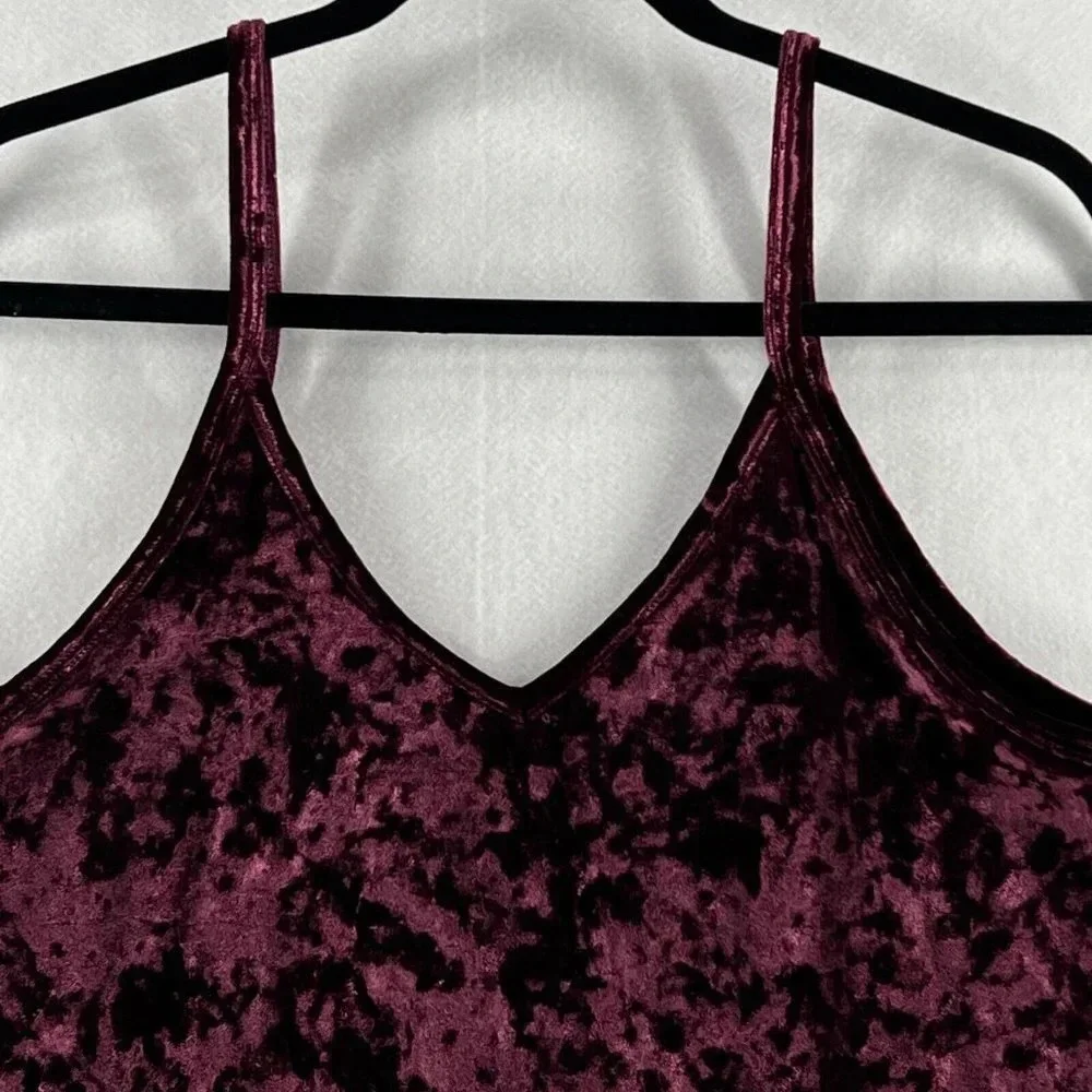 Victoria's Secret Pink Cami Tank Top Womens Size L Sleepwear Sleeveless Burgundy - Picture 3 of 10